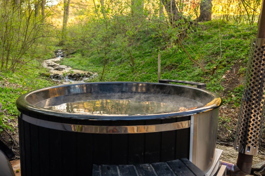 Camping with a hot tub